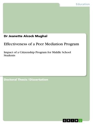 cover image of Effectiveness of a Peer Mediation Program